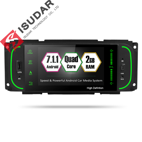Isudar Car Multimedia player 1din android 7.1.1 5 Inch For Jeep/Chrysler/Dodge/Liberty/Wrangler/Sebring/Grand Cherokee Radio GPS ► Photo 1/6