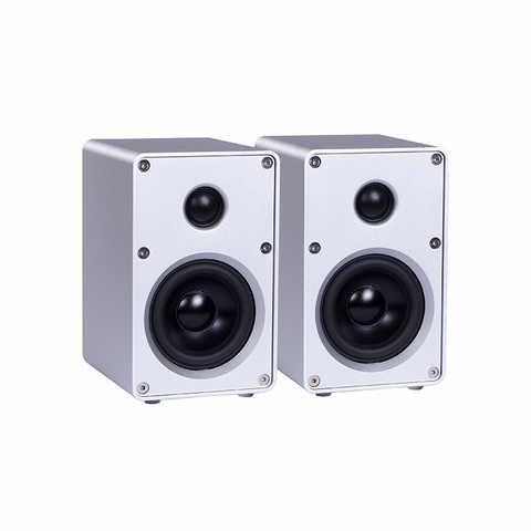 1 pair HIFI Bookshelf Speaker All Aluminum Chassis Speaker HIFI Passive Speaker For Amplifier Audio 3-inch Two-way HIFI Speaker ► Photo 1/6