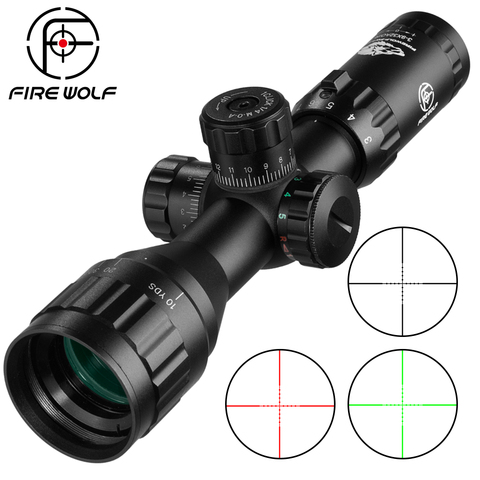 3-9x32 AOL Tactical Hunting Scopes Red and Green Dot Illuminated Optics Scope Mil-dot Sight Rifle Scope ► Photo 1/6