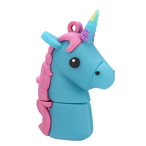 Cartoon Unicorn pendrive usb flash drive 4GB/8GB/16GB/32GB 64GB 128GB USB 2.0 memory stick special fashion gift ► Photo 1/6