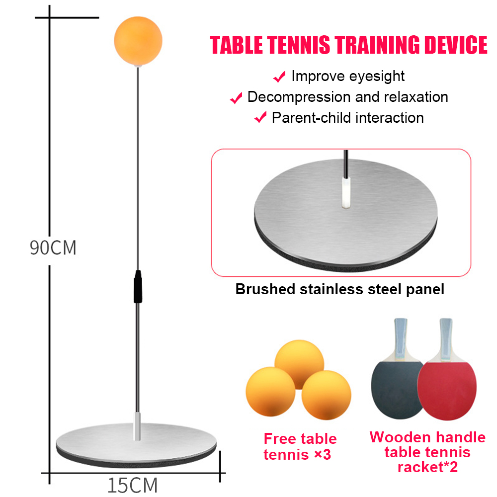 Table Tennis Training Aid Suction Type Ping Pong Ball Trainer for Stroking 
