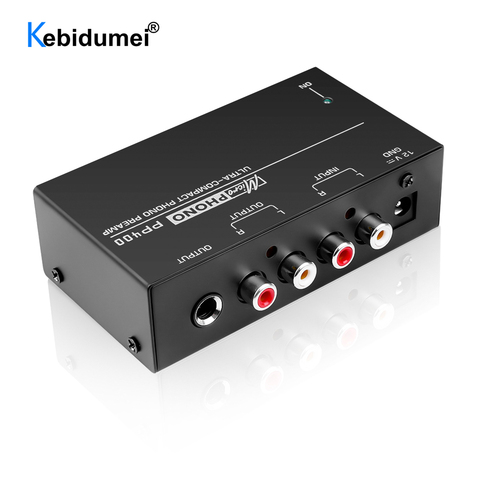 Kebidumei Ultra-Compact Phono Preamp Preamplifier With RCA 1/4Inch TRS Interfaces Preamplificador Phono Preamp PP400 ► Photo 1/6