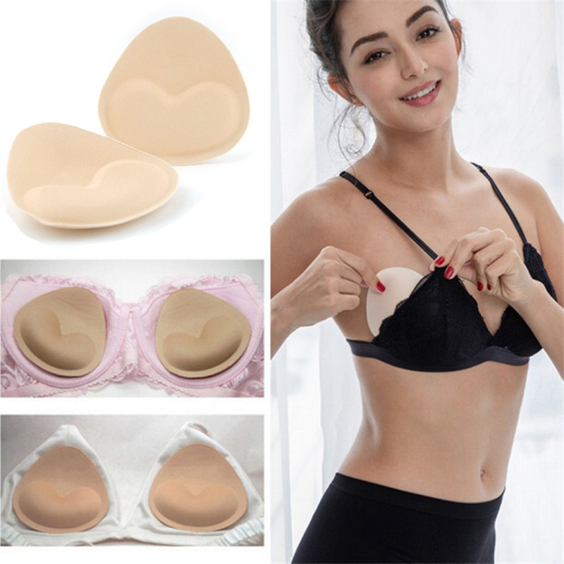 CHICTRY 3/6 Pairs Sponge Bra Inserts Pads Removable Push Up Liner Pad Bra Inserts for Crop Top Bikini Swimsuit Mastectomy