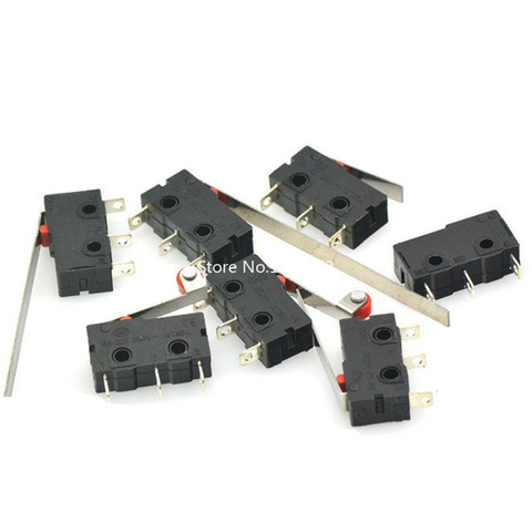 5Pcs Mini Micro Limit Switch NO NC 3P Terminals SPDT 5A 125V 250V Roller Arc lever Snap Action Push Micro switches ► Photo 1/6