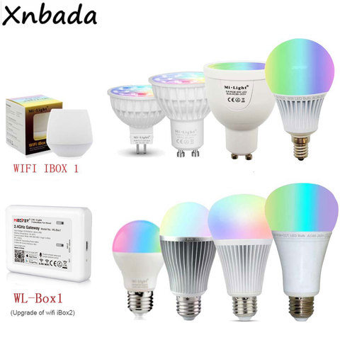 Milight MiBoxer Dimmable MR16 GU10 E14 E27 4W 5W 6W 9W 12W Led Bulb Spotlight,2.4G RF CCT/RGBW/RGBWW/RGB+CCT Led Lamp ► Photo 1/6