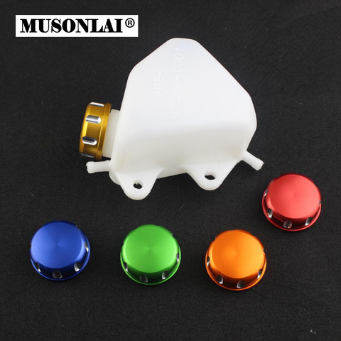 Motorcycle Water Coolant Reservoir Tank Radiator CNC Caps Water Storage Bottle Overflow for Kawasaki KLX 250 1994-2005 2006 2007 ► Photo 1/6