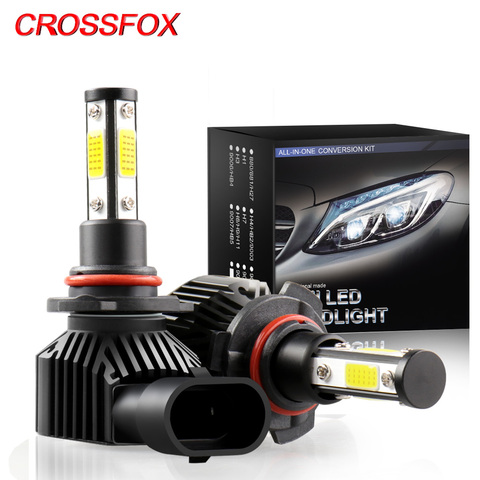 CROSSFOX led H11 h9 h8 H7 LED 9005 HB3 9006 HB4 diode Car Headlight Kit Light Bulbs High Low Beam Auto Lamp 12V 6000K 360 degree ► Photo 1/6