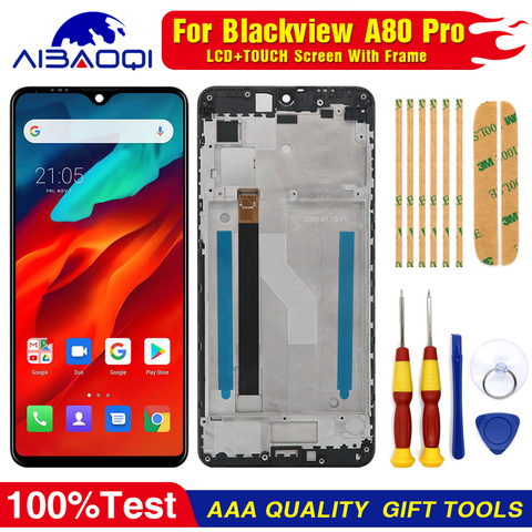 New For Blackview A80 Pro Touch Screen LCD Screen LCD Display Digitizer Assembly With Frame Replacement Parts ► Photo 1/5