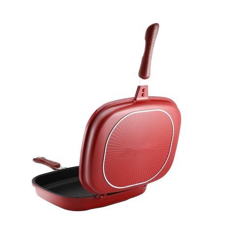 Double-Sided Frying Pan Non-Stick Barbecue Cooking Tool Stable Durable And Reliable Cookware Suitable For Home Outdoor ► Photo 1/6