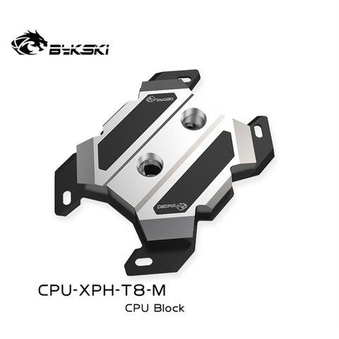 Bykski CPU-XPH-T8-M Metal CPU Water Cooling Block For Ryzen7/5/3 AM4/3+/3/2+/2 FM2+/FM2/FM1 Aluminum Armor Brass CPU Cooler ► Photo 1/5