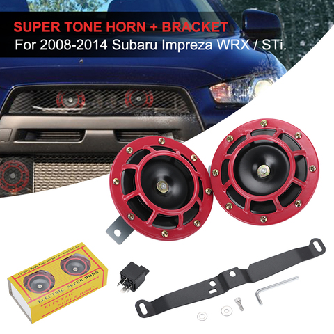 VR  - Horns Bracket & 2pcs 12v 115DB Super Loud Compact Electric Air Horn For 2008-2014 Subaru Impreza WRX / STi ► Photo 1/6