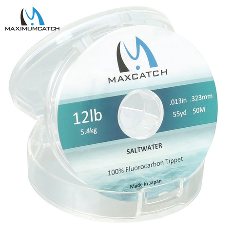 Maximumcatch 100% Fluorocarbon Saltwater Tippet Fly Line Clear Color 50M 12lb/16lb/20lb Fly Fishing Line ► Photo 1/6