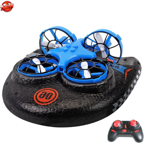 Water/Land and Air Remote Control Quadcopter Hovercraft Kids RC Toy 2.4G  3 To 1 Deformation Multifunctional RC Hovercraft Drone ► Photo 1/1