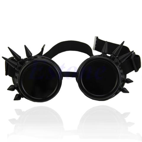 Vintage Victorian Gothic Cosplay Rivet Steampunk Goggles Glasses Welding Punk ► Photo 1/5