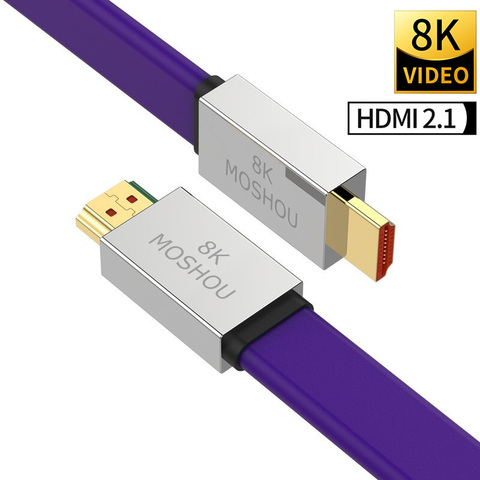8K HDMI 2.1 High Definition Multimedia Interface Cables HDCP2.2 ARC MOSHOU 1m 2m 3m 4m Video Cord ► Photo 1/6