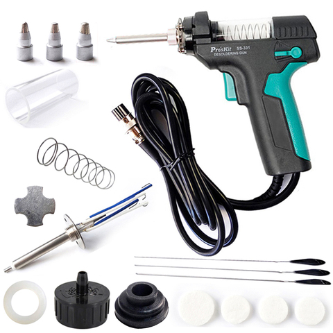 Pro'sKit SS-331H Electric Desoldering Station Tin Gun Suction Tin Pump Accessories Filter Pipe Nozzle Heater Needle Mat Spring ► Photo 1/6