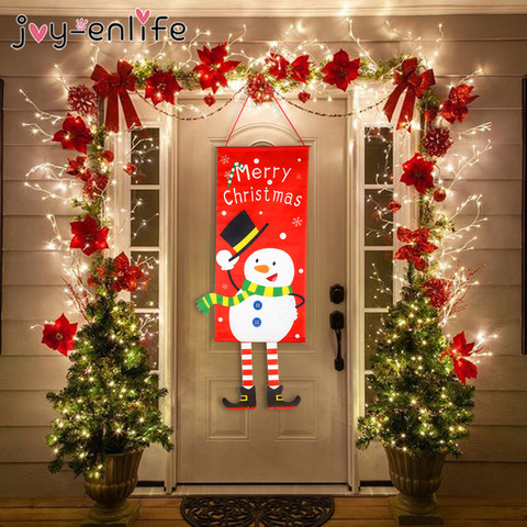Merry Christmas Decorations For Home 2022 Ornaments Garland New Year Noel Porch Sign Xmas Door Decor Hanging Cloth navidad Gifts ► Photo 1/6
