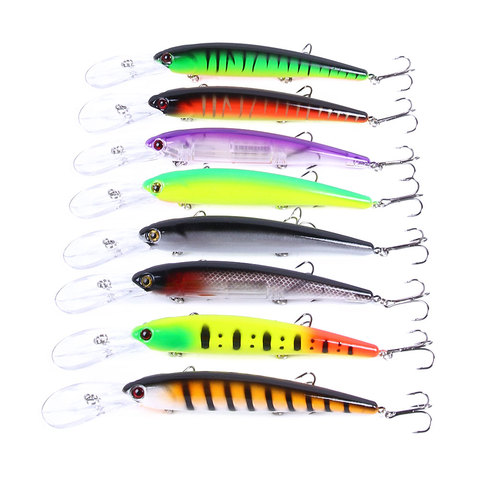 8 PCS Minnow Fishing Lure Laser Hard Artificial Bait 3D Eyes 16cm 21g Fishing Wobblers Pike Carp Bait Crankbaits Fishing Tackle ► Photo 1/6