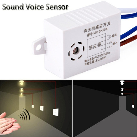 Home Improvement MR-SK50A Module 220V Detector Sound Voice Sensor Intelligent Auto On Off Light Switch Accessories Light ► Photo 1/6