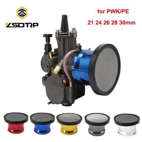 ZSDTRP New 50mm Motorcycle Air Filter Wind Horn Cup Alloy Trumpet with Guaze for PWK21/24/26/28/30mm PE28/30mm Carburetor ► Photo 1/6