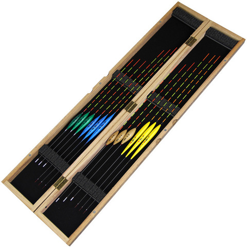 55*9*3cm Paulownia Wooden Floats Storage Box with 12pcs Balsa Fishing Float Carp Fishing Tackle Accessoris Bobbers J384 ► Photo 1/5