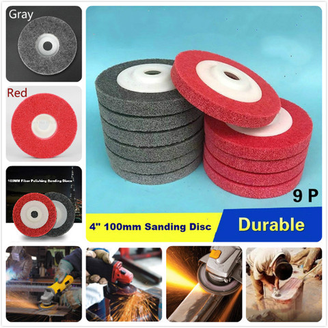 1PCS 9P hardness 100mm Nylon Fiber Polishing Wheel Grinding Disc Angle Grinder Nylon round sanding disc ► Photo 1/6