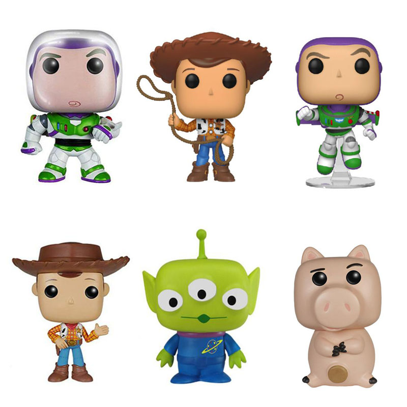 FUNKO POP Movie Toy Story 4 Woody 168 169 170 Buzz Light Year Alien Rex  Lotso Hamm PVC Action Figures Collection Model Toys