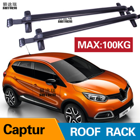 2Pcs Roof bars For RENAULT Captur SUV 2013+2017 2022 Aluminum Alloy Side Bars Cross Rails Roof Rack Luggage ► Photo 1/1