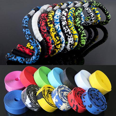 2pcs Bicycle Handlebar Tape Steering Wheel Cover Road Bike Cycling Handle Non-slip Belt Rubber Tape Bike Accessories Handle Belt ► Photo 1/6