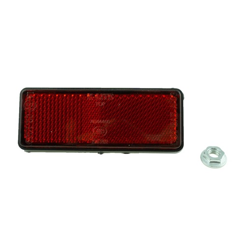 Red Motorcycle Rectangle Bolt on Number Plate Rectangle Reflector Scooter Bicycle Bike M6 89mm*35mm ► Photo 1/3