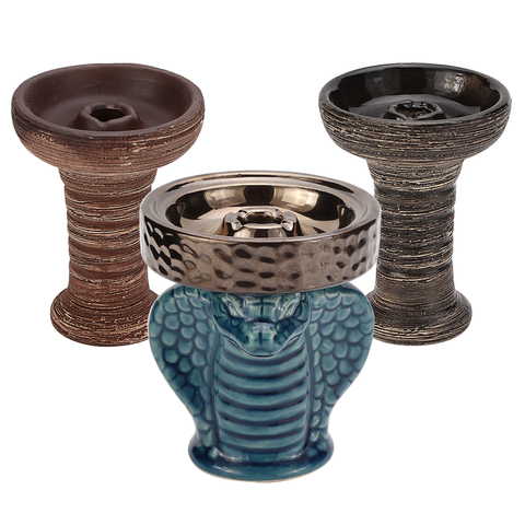 1 Pc One Hole Clay Phunnel Ceramic Shisha Hookah Bowl Chicha Head Narguile Charcoal Holder Hookah Smoking Accessories Erliao ► Photo 1/6