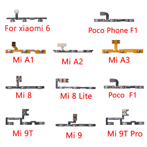 Power on/off  For XiaoMi Mi 9T Pro 9 8 A3 A1 A2 Lite volume up/down buttons flex cable Replacement ► Photo 1/6