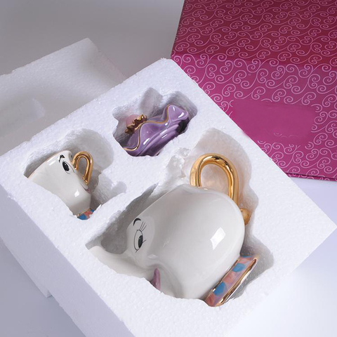 New Cartoon Beauty And The Beast Teapot Mug Mrs Potts Chip Tea Pot Cup One Set Lovely Christmas Gift Fast Post ► Photo 1/6