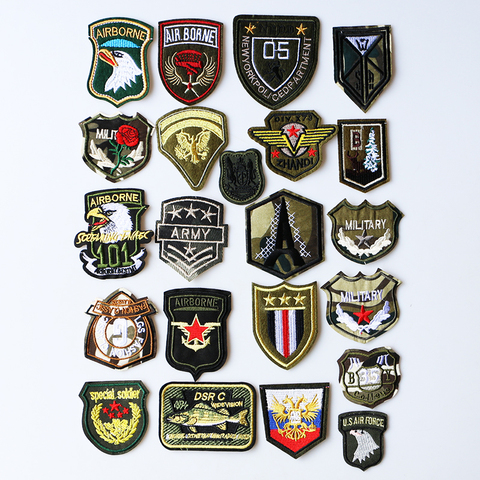 2 Pcs US Marine Corps Medal icon Embroidered Iron on Patches for Clothing DIY Stripes Clothes Patchwork Stickers Custom Badges ► Photo 1/6