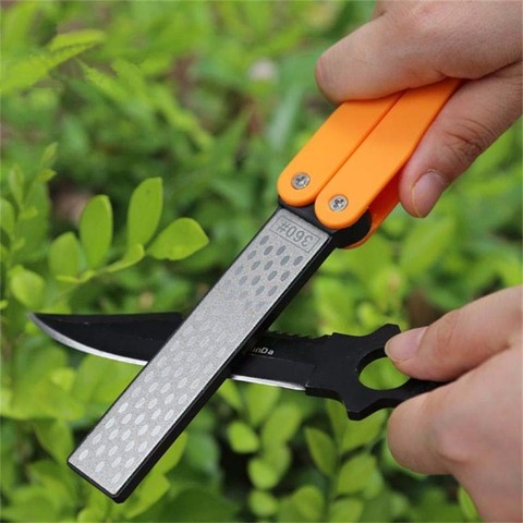 New Double Sided Folded Pocket Sharpener Diamond Knife Sharpening Stone Kitchen Tool ► Photo 1/6