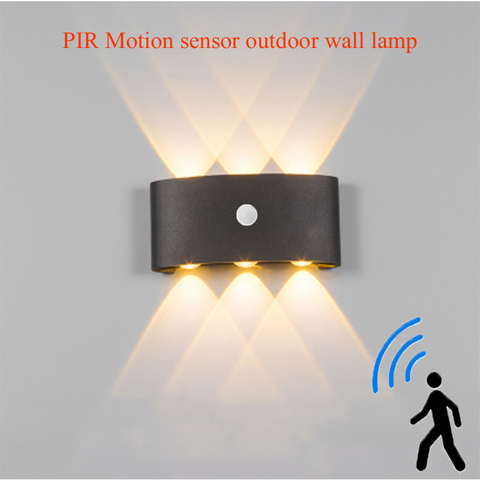 18W LED PIR Motion Sensor Wall Light IP65 Waterproof Sconce Outdoor Garden Lamps