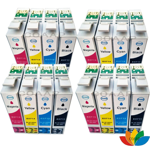 T0711 T0715 ink cartridge for Stylus D78 SX110 SX215 SX218 SX400 SX405 SX405WiFi SX410 SX415 SX510W SX515W DX7400 DX8400 printer ► Photo 1/6