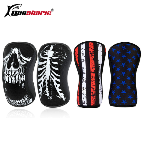 Professional Skull 7mm Neoprene Sports Kneepads Sports Compression Powerlifting Crossfit Knee pads Training Knee Brace Supports ► Photo 1/6