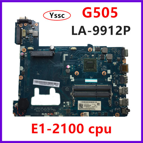 Free Shipping LA-9912P motherboard For Lenovo G505 Laptop motherboard  90003032 G505 mainboard with E1 CPU 100% test OK ► Photo 1/5