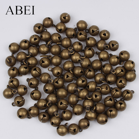 50pcs 10mm Copper Round Bells Handmade Crafts Pendant Xmas Gingle Bell Loose Beads Quality bell Supplier ► Photo 1/6