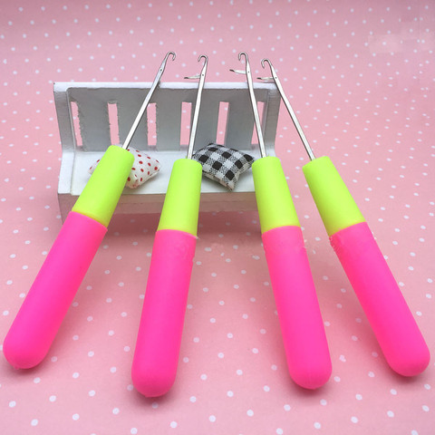 Factory Selling 1 Piece 15Cm Pink & Lemon Color Plastic Knitting Crochet Hook Needles for Jumbo Braiding Hair and Crochet Braids ► Photo 1/3