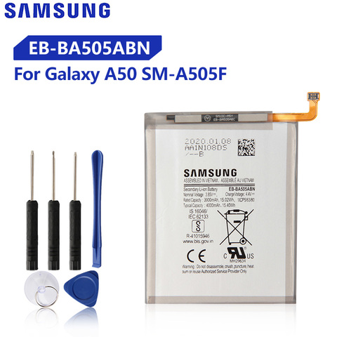 Original Replacement Battery EB-BA505ABU EB-BA505ABN For Samsung Galaxy A50 A505F SM-A505F A30s A30 A20 SM-A205FN 4000mAh ► Photo 1/6