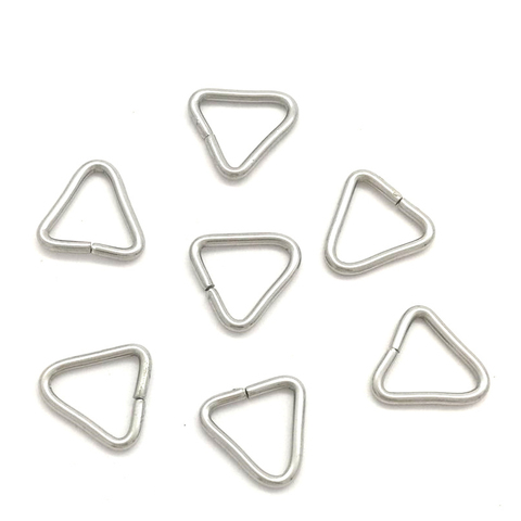 100pcs Stainless Steel Triangle Open Jump Ring Steel Tone Split Ring Connector Fit DIY Handmade Jewelry Making Crafts Supplier ► Photo 1/6