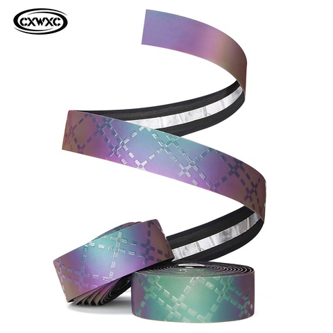 CXWXC 2022 Dazzling Road Bike Handlebar Tapes Reflective Shockproof EVA Bicycle Grips Tape Racing Bike Drop Bar Bandage Wrap ► Photo 1/6