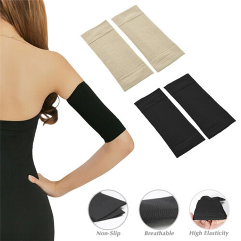 Women Elastic Compression Arm Shaping Sleeves Slimming Arm Shaperwear mangas para brazo Weight Loss Elbow Massager Arm Wraps ► Photo 1/6