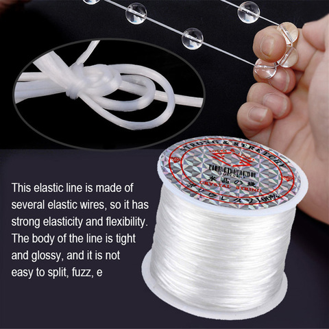 60m/roll Elastic Beading Thread Jewelry DIY Beading Cord Wristband Bracelet Necklace Anklet Elastic Thread ► Photo 1/6