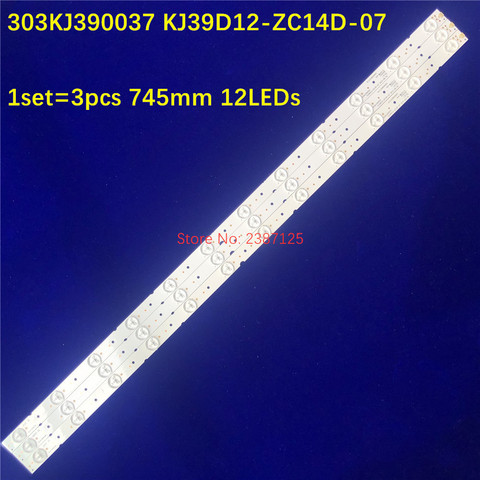 LED backlight strip 12 lamp KJ39D12-ZC14F-07 for JAMESON 39