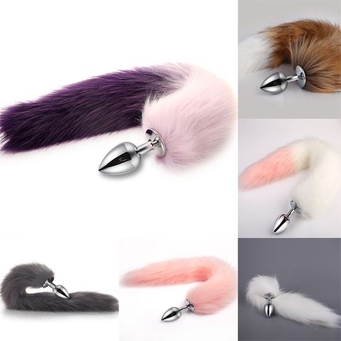 bdSM Dog Fox Tail Anal Plug sexy Toys Metal Fake Furry Butt  BDSM Flirt Anus  For Women role Games Product  Couples ► Photo 1/6