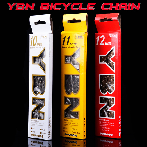 Free Shipping YBN X12 X10 X10sl X9sl X11sl Bike Chain 9 10 11s Gold Mountain Road  Sram SHIMANO116 Length ► Photo 1/6