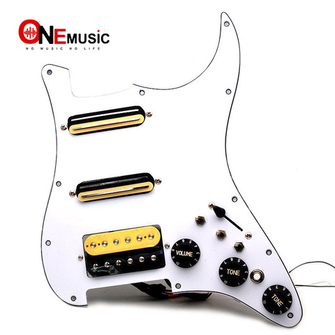 Electric Guitar Duluxe Strat with Singlecut Wiring GP-panel Loaded Prewired Pickguard SSH Guitar Pickguard Scratchplate Assembly ► Photo 1/6